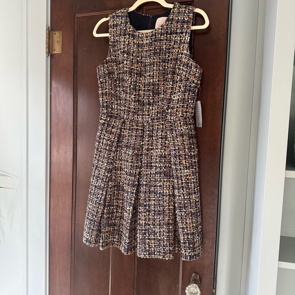 Tweed gal meets glam dress in 6p